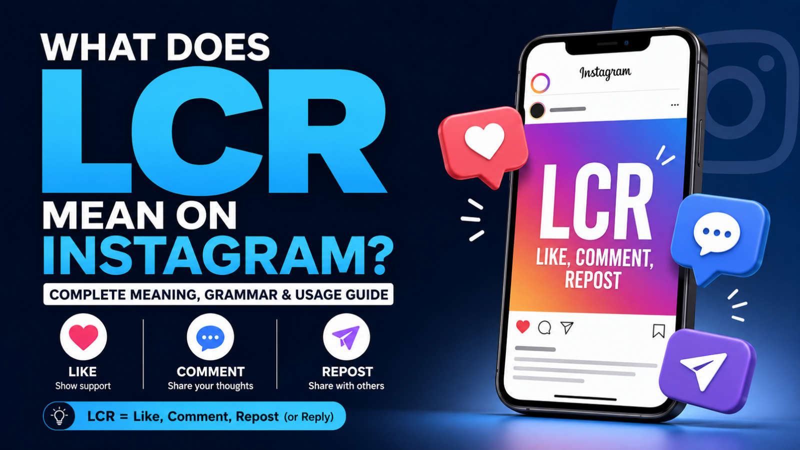 What Does LCR Mean On Instagram? Complete Meaning, Grammar And Usage Guide