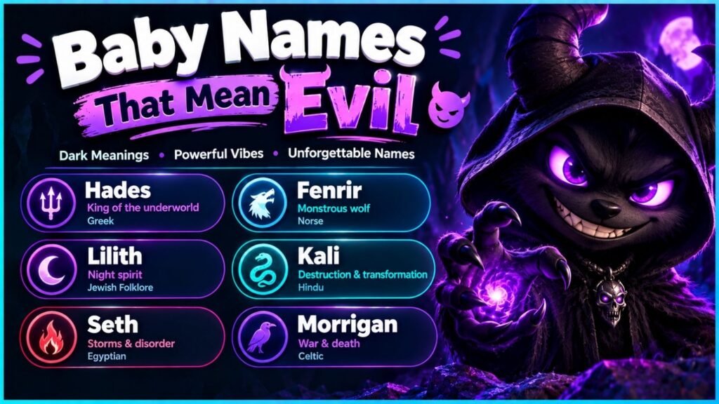 371+ Baby Names That Mean Evil With Shocking Dark Meanings You Never Expected