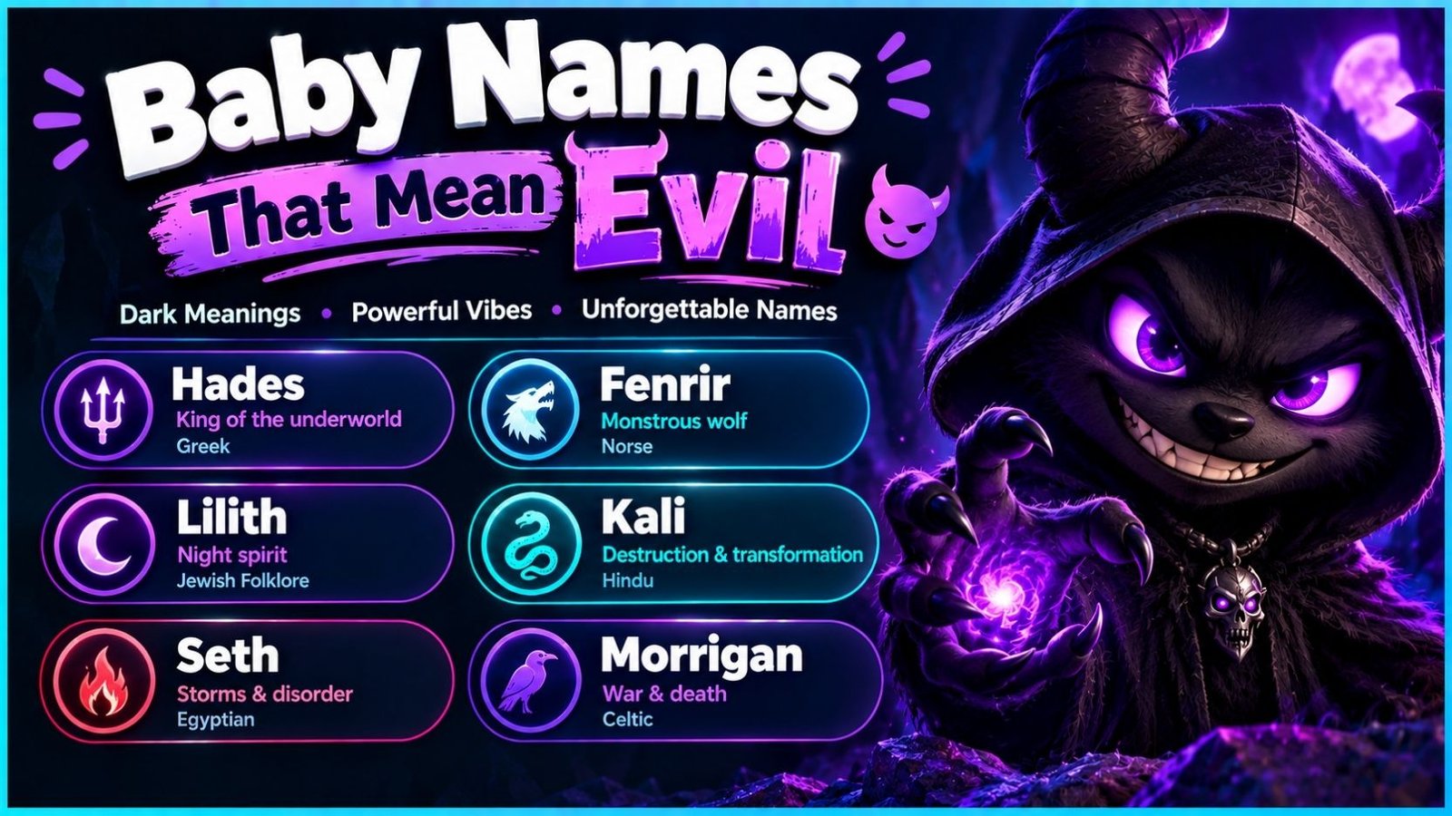 371+ Baby Names That Mean Evil With Shocking Dark Meanings You Never Expected