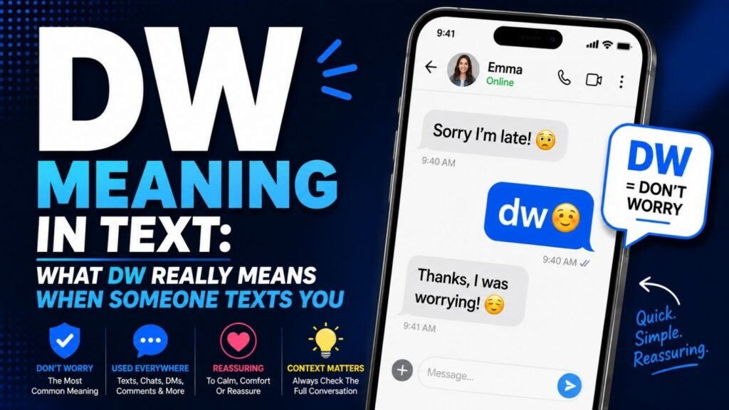 DW Meaning In Text: What DW Really Means When Someone Texts You