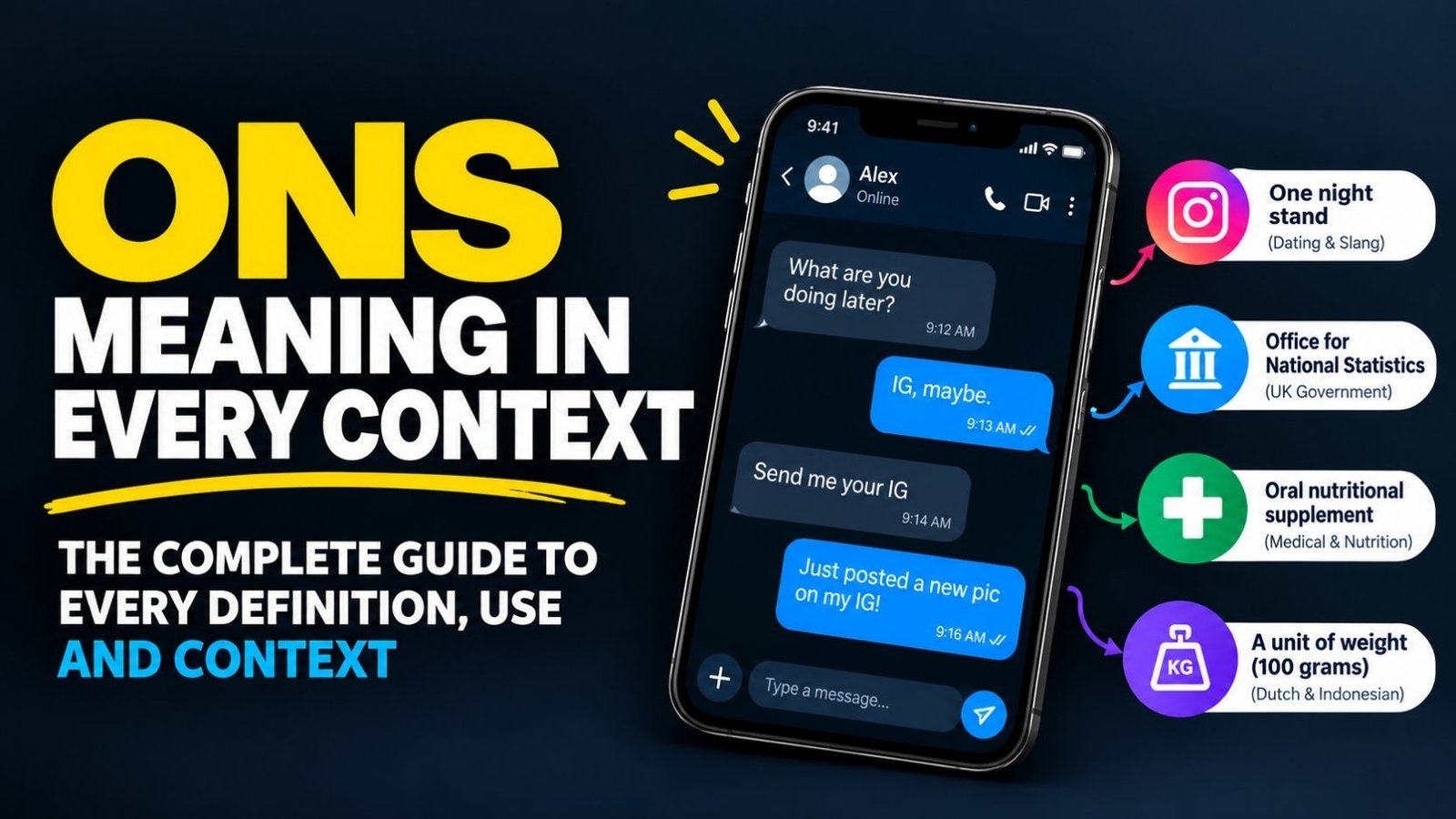 ONS Meaning In Text, ONS meaning, what does ONS mean in text, ONS meaning in texting, ONS meaning slang, ONS meaning in chat, ONS meaning in dating, ONS meaning on TikTok, ONS meaning in a relationship, what does ONS stand for, one night stand meaning, ONS Office for National Statistics, ONS medical meaning, ONS oral nutritional supplement, ONS meaning in Dutch, ONS meaning in Indonesian, add ons meaning, bolt ons meaning, run ons meaning